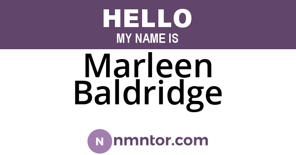 Marleen Baldridge