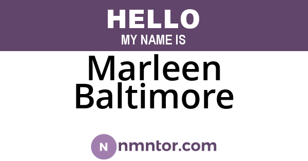 Marleen Baltimore