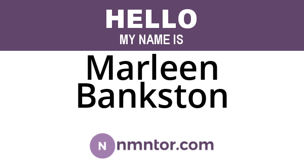Marleen Bankston