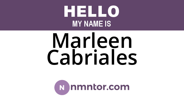 Marleen Cabriales