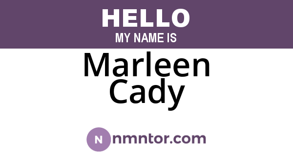 Marleen Cady