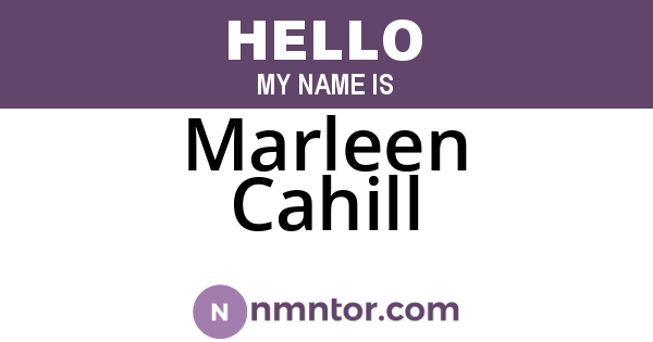 Marleen Cahill