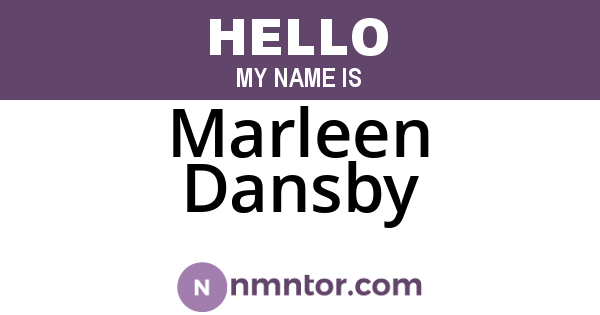 Marleen Dansby
