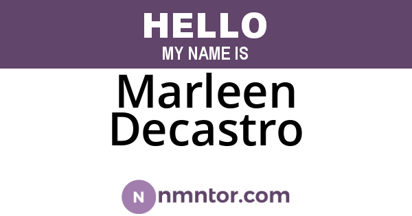 Marleen Decastro