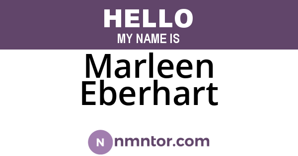 Marleen Eberhart