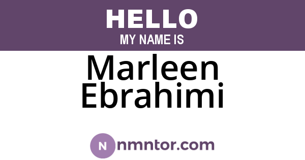 Marleen Ebrahimi