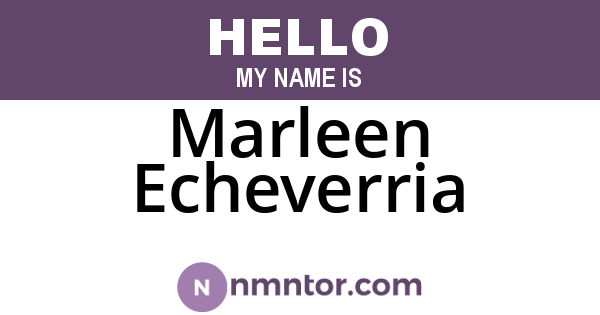Marleen Echeverria