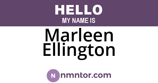 Marleen Ellington