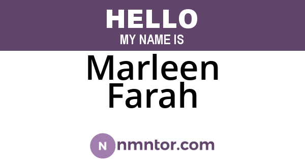 Marleen Farah