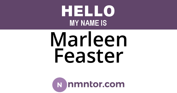 Marleen Feaster