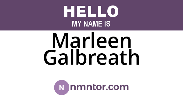Marleen Galbreath