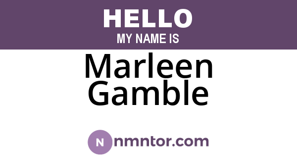 Marleen Gamble