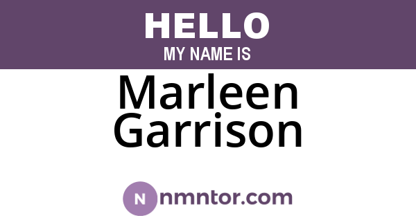 Marleen Garrison