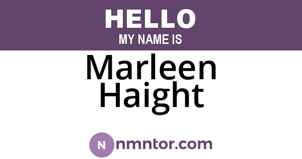 Marleen Haight
