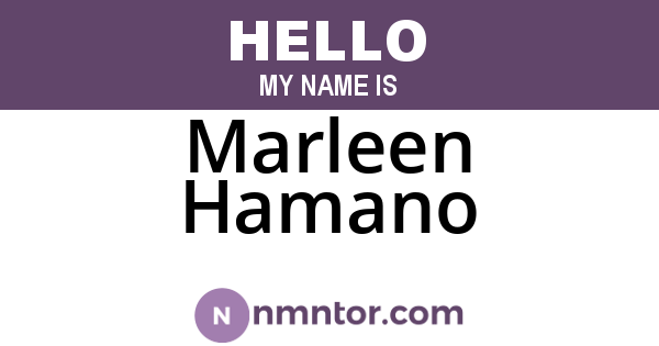 Marleen Hamano