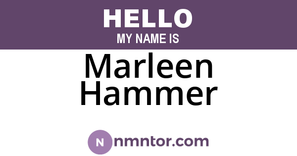Marleen Hammer