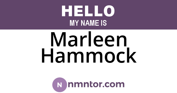 Marleen Hammock