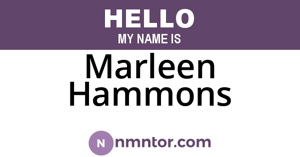 Marleen Hammons