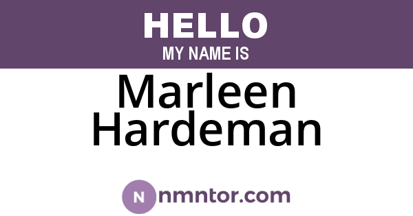 Marleen Hardeman