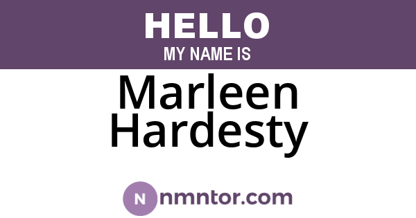 Marleen Hardesty