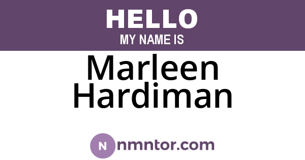 Marleen Hardiman