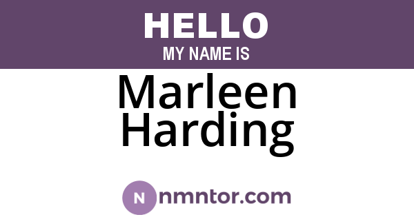 Marleen Harding