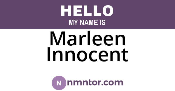 Marleen Innocent