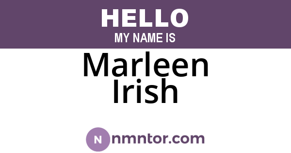 Marleen Irish