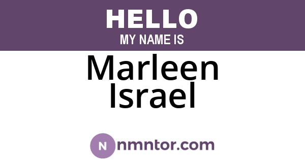 Marleen Israel