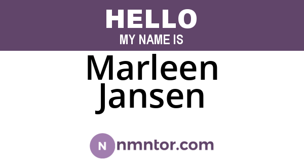 Marleen Jansen