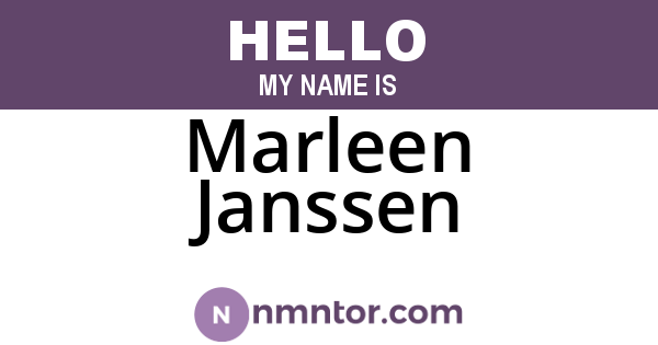Marleen Janssen