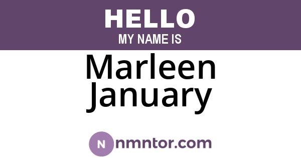 Marleen January