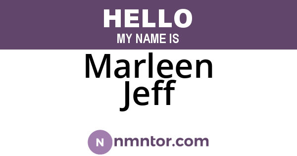 Marleen Jeff