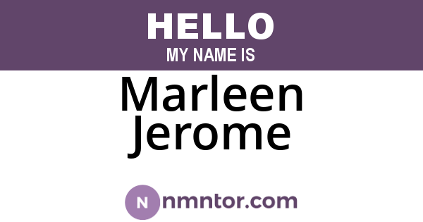 Marleen Jerome