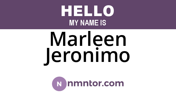 Marleen Jeronimo