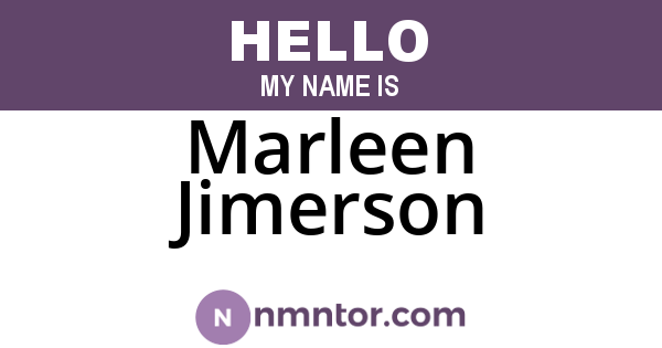 Marleen Jimerson