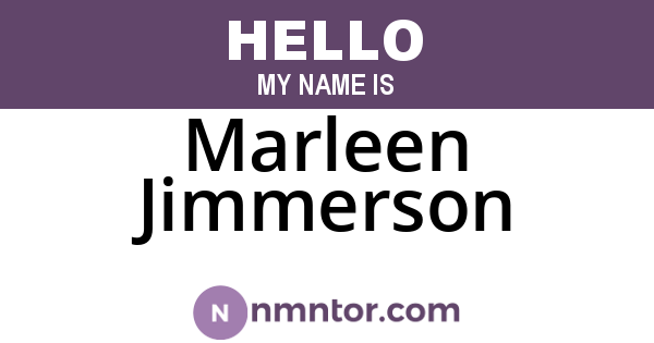 Marleen Jimmerson