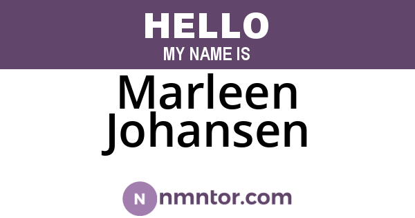 Marleen Johansen