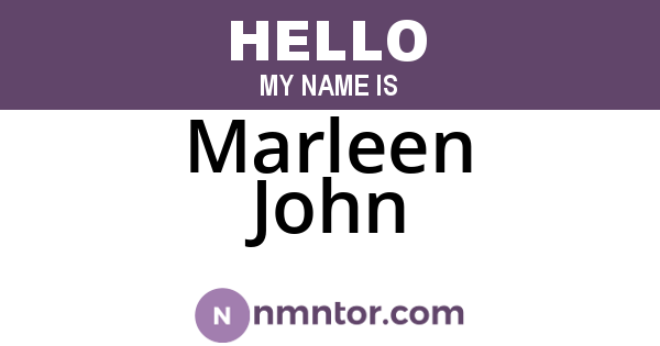 Marleen John