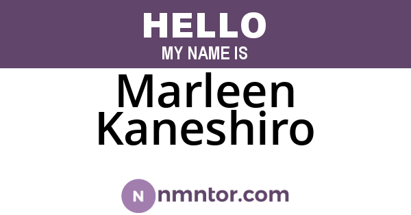 Marleen Kaneshiro