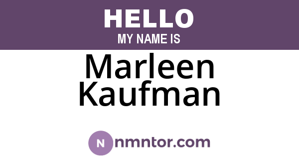 Marleen Kaufman