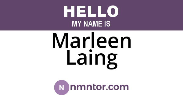 Marleen Laing