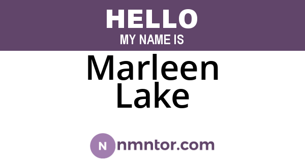 Marleen Lake