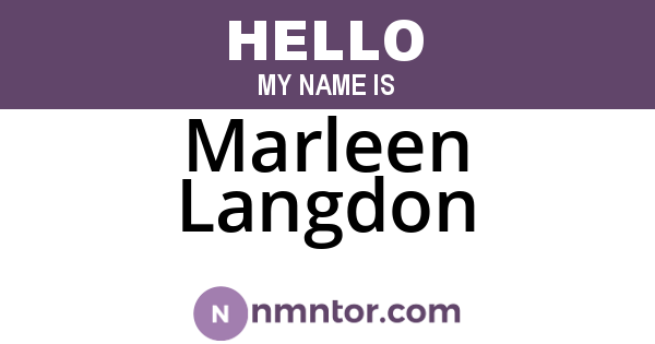 Marleen Langdon