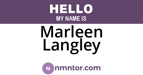 Marleen Langley