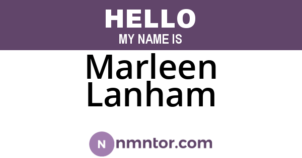 Marleen Lanham