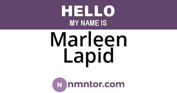 Marleen Lapid
