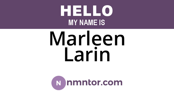 Marleen Larin