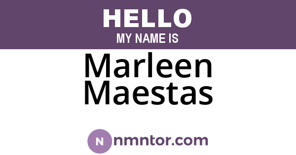 Marleen Maestas