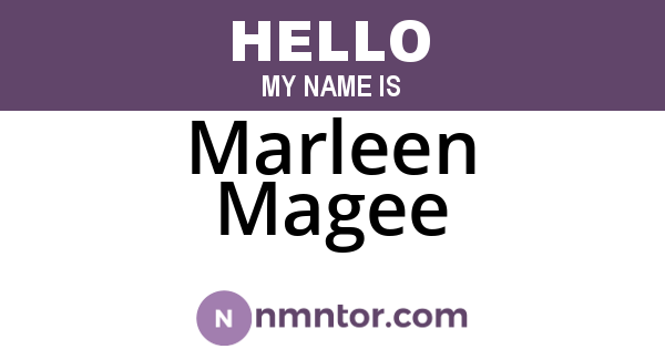 Marleen Magee